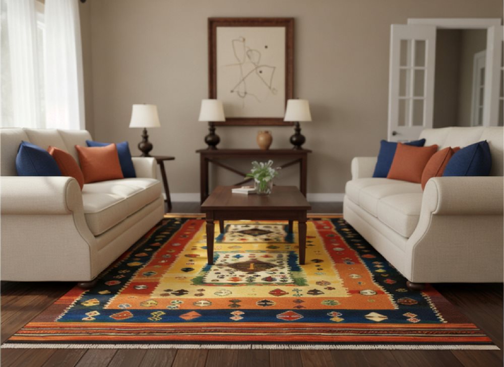 Multi colour Gabbeh rug Shalamar - W7