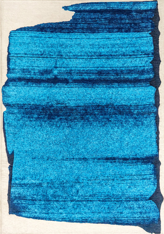 Hard wearing indoor and outdoor Ecorug, washable and compatible with kids and pets, Brush Diva Blue 2080