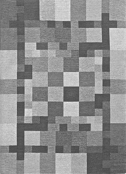 Rug  Quadretti squares black/white - C206