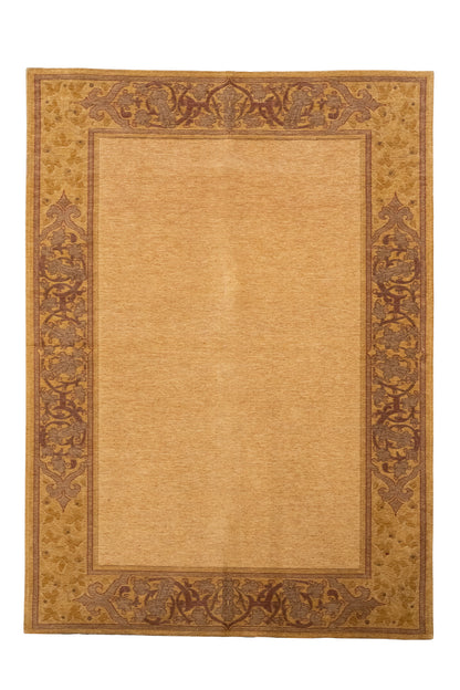 Enluminure Pattern bordered Brown rug - C158