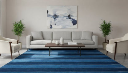 Striped rug Lola blue - C127