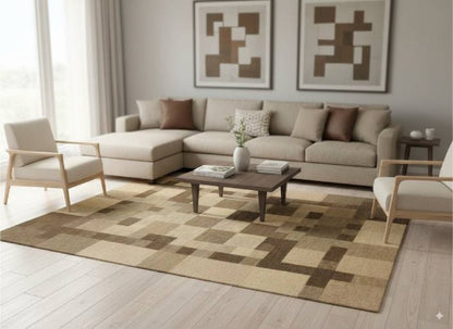 Rug  Quadretti squares black/white - C206