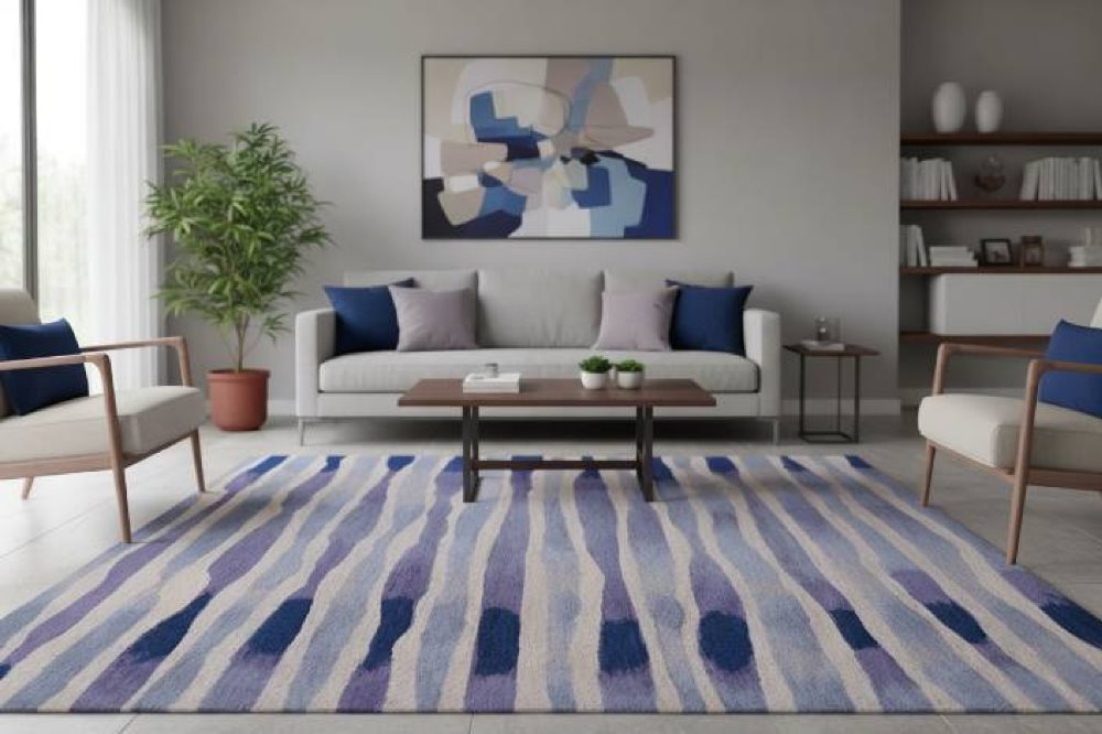 Blue Waves rug  / TA Nr7 - C170